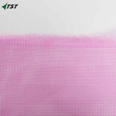 Customized Size Pink Color PE Garlic Packaging Net Bags For Ginger Packing