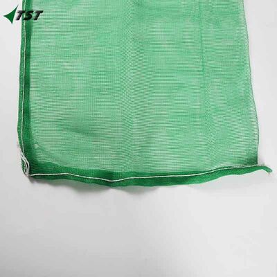 100% Virgin PE Green Color Leno Bags For Vegetable Fruit Firewood Packing