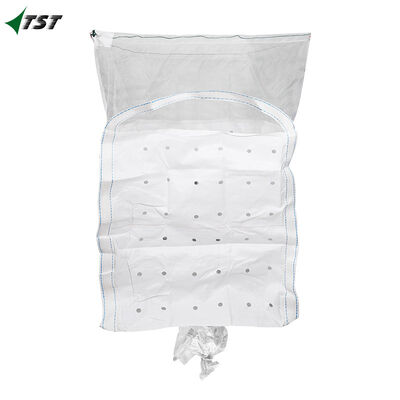 Premium Perforated Potato Jumbo Bags Fibc With Discharge Spout For Harvest