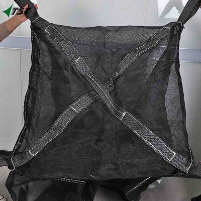 Full Body Black Mesh FIBC Jumbo Bag For Firewood Packaging 2 Years Warranty Fibc Sack