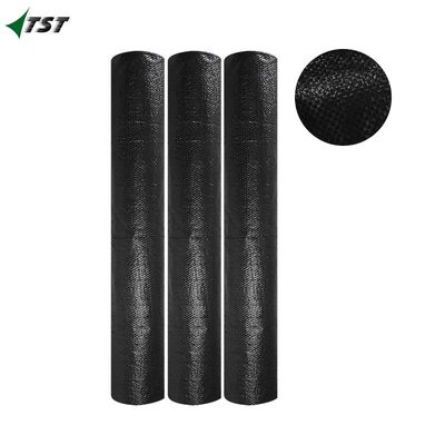 3.2oz 6ft X 300ft Black Color PP Woven Weed Mat Ground Cover For Agriculture Garden