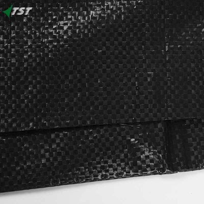 3.2oz 6ft X 300ft Black Color PP Woven Weed Mat Ground Cover For Agriculture Garden