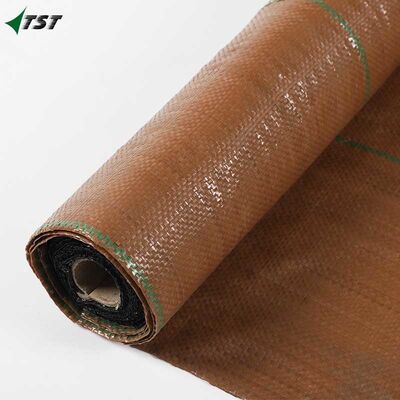 100gsm Brown Color Anti UV PP Woven Weed Control Mat Landscape Fabric For Agriculture