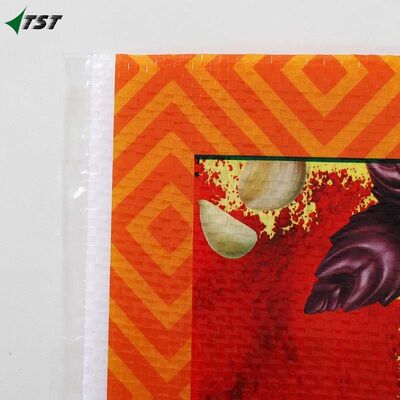 White Plain Fold Over Stitching Laminated Woven Polypropylene Bags Printed For Fertilizer