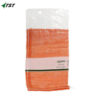 10lb Small Size Orange Color Pp Plastic Leno Mesh Bag With Custom Logo