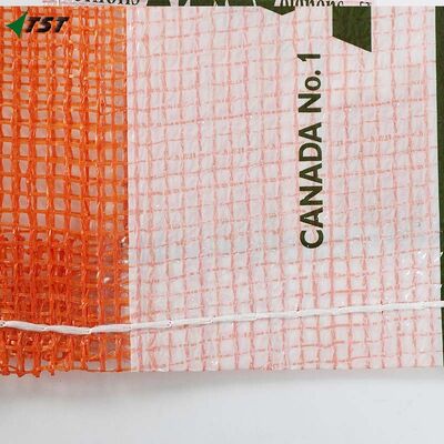 10lb Small Size Orange Color Pp Plastic Leno Mesh Bag With Custom Logo