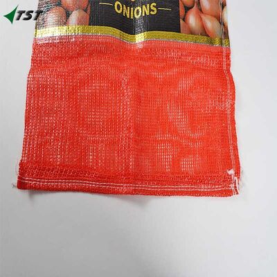 Red Color Custom Logo Pp Leno Onion Packaging Bags Vegetable Fruit Packing