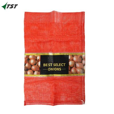 Red Color Custom Logo Pp Leno Onion Packaging Bags Vegetable Fruit Packing
