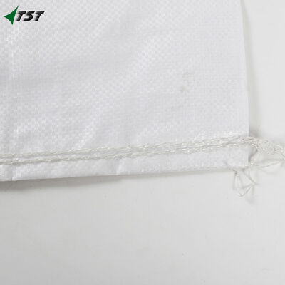 White Heat Treated White PP Woven Bags Gravure Printing Custom Logo Moisture Proof