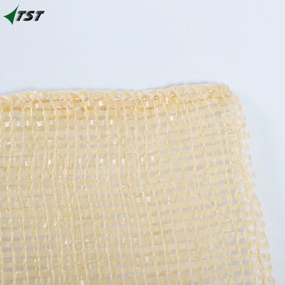 Beige Color Drawstring Polypropylene Leno Mesh Bag 50kg Potato Onion Bags For Storage