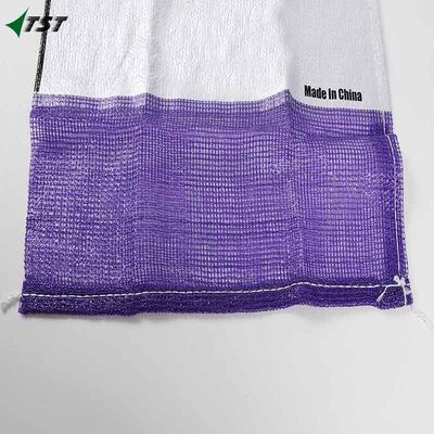 Purple Color Drawstring Pp Leno Mesh Bag For Onion Firewood Seafood Vegetable Packing