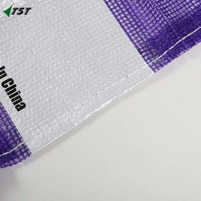 Purple Color Drawstring Pp Leno Mesh Bag For Onion Firewood Seafood Vegetable Packing