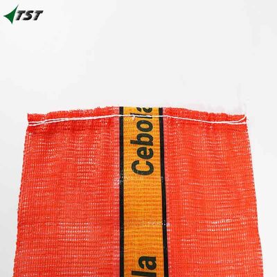 45X75 Tubular Pp Mesh Bag Sack For Onion Potato Leno Bag With Logo