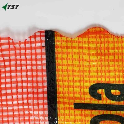 20kgs Orange Tubular Mesh Bag With Vertical Logo For Onion