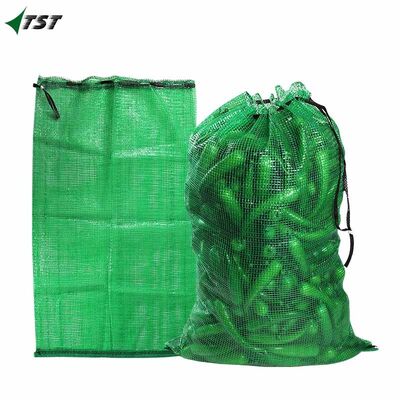 Green Polypropylene Circular Mesh Bag For Sweet Corn Chili Lemon