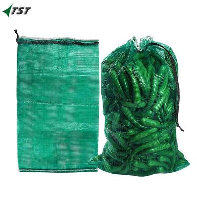 58x86CM Green Tubular Mesh Bag For Chili OEM Potato Leno Bag