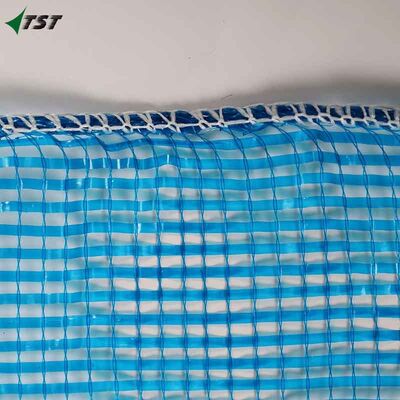 Blue 20KG Tubular Mesh Bag Sack For Package Potato Net Bag Customized Sizes