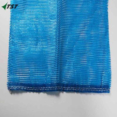 Blue 20KG Tubular Mesh Bag Sack For Package Potato Net Bag Customized Sizes
