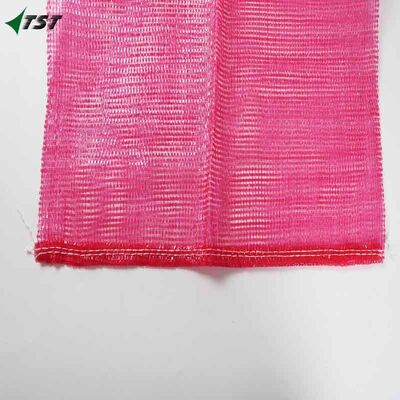 Cherry Red 53x87cm Tubular Mesh Onion Sacks Pp Leno Mesh Bags