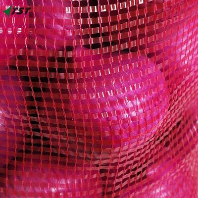 Cherry Red 53x87cm Tubular Mesh Onion Sacks Pp Leno Mesh Bags