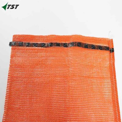 Custom Size Orange Color Pp Mesh Bag For Vegetable Fruit Seafood Packing