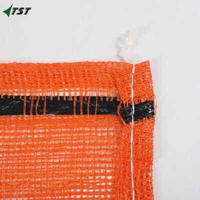 Custom Size Orange Color Pp Mesh Bag For Vegetable Fruit Seafood Packing