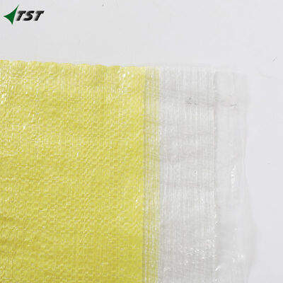 Yellow Color 25kg 50kg Transparent PP Woven Bag For Agriculture Product Grains