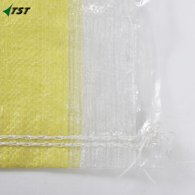 Yellow Color 25kg 50kg Transparent PP Woven Bag For Agriculture Product Grains