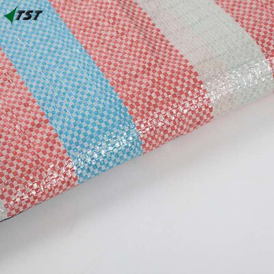 5kg 10kg PP Poly Woven Sacks For Shopping With Colorful Strips
