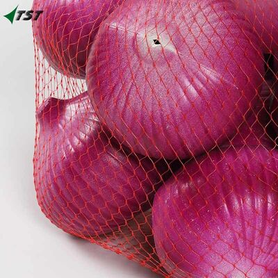 Red Color 1kg 2kg PP Netting Bag For Onion Potato Seafood Packaging