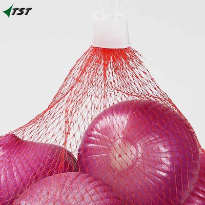Red Color 1kg 2kg PP Netting Bag For Onion Potato Seafood Packaging