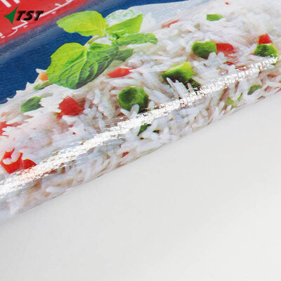 UV Treatment Food Grade Plain White BOPP Bag With Easyopen For Grain Rice Flour
