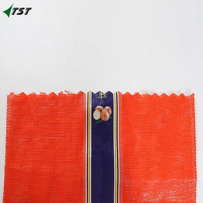 PP New Virgin Red Color Tubular Mesh Bag For Onion Potato 25kg 50kg