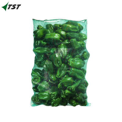 58x86 Green Color 100% PP Tubular Mesh Bag For Pepper Chili