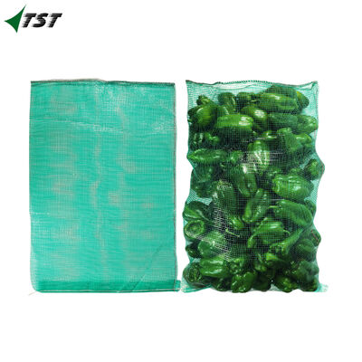 58x86 Green Color 100% PP Tubular Mesh Bag For Pepper Chili
