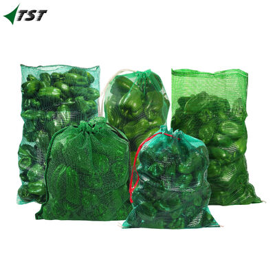 58x86 Green Color 100% PP Tubular Mesh Bag For Pepper Chili