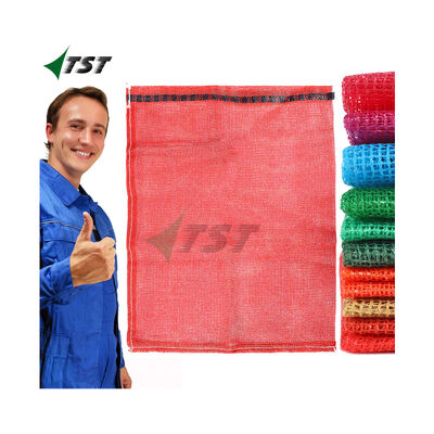 Red Color Customized 48x75 25kg Onion Mesh Bag For Senegal Market