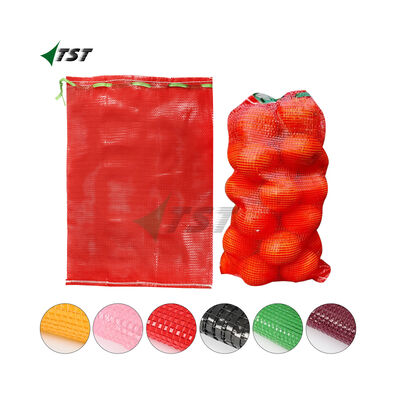 Red Color 47x70 25kg 40kg 50kg PP Woven Mesh Onion Bags For Packaging 
