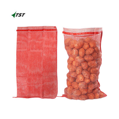 Red, White , Transparent Leno Sewn Mesh Sack For Onion Patotoes