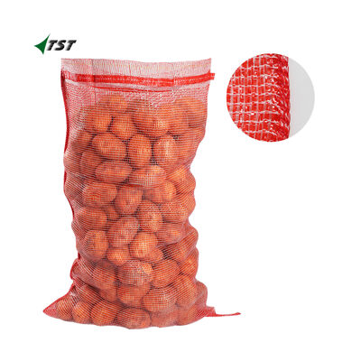 Red Onion Sack Mesh Net Bag With Drawstring