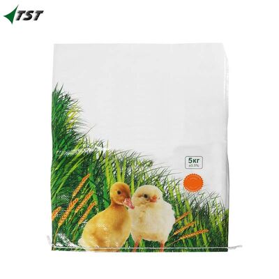 25kg 50kg Laminated Custom Printing BOPP Plastic Woven Bag  For Wheat Flour Feed Agricultural