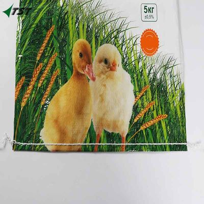  25kg 50kg Laminated Custom Printing BOPP Plastic Woven Bag  For Wheat Flour Feed Agricultural