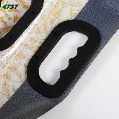  10kg Custom Logo BOPP Laminated Food Grade Flat Bottom  Woven Bag For Rice Packing