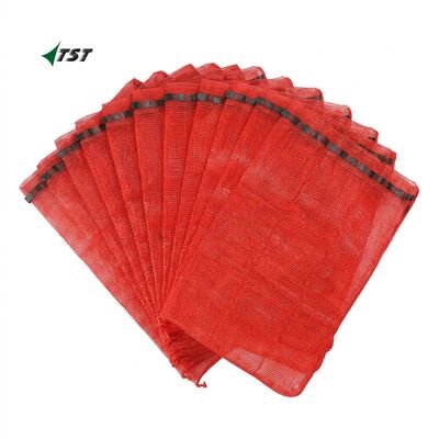 Red Onion Sack Mesh Net Bag With Drawstring