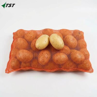 Custom Size Orange Color Pp Mesh Bag For Vegetable Fruit Seafood Packing
