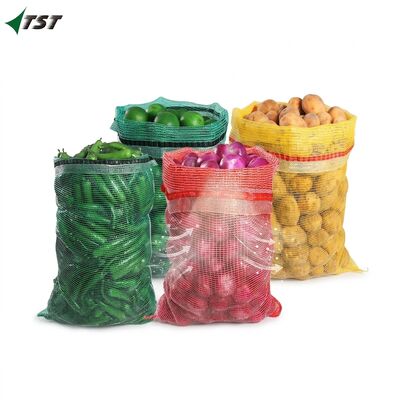 25kg 30kgs 50kgs Colombia Yellow Color Pp Leno Mesh Bag For Vegetable Fruit Packing